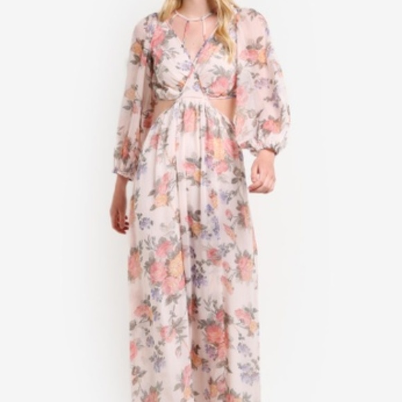 topshop floral maxi dress